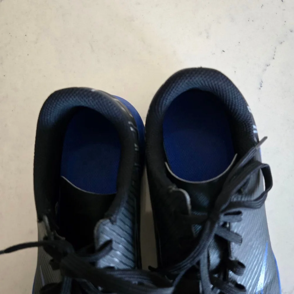 Nike Kids Black and Blue Turf Cleats